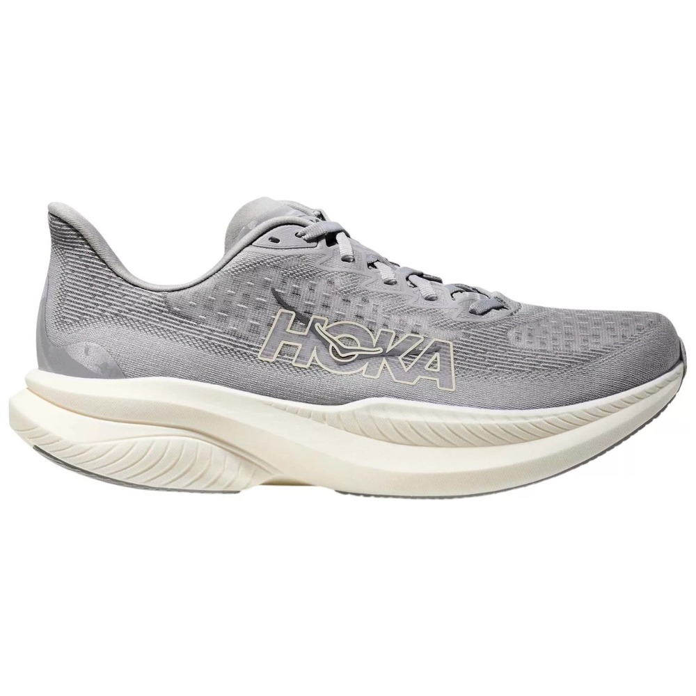 Hoka One One Mach 6 1147790-SLBS Stardust Gray White Sneaker Men's Size 9 New